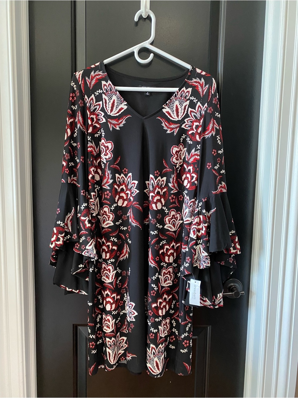 Roz & Ali Black Dress with Subtle Texture